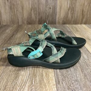 Womens US Size 5 Chaco Teal Green Sandal Strappy Active Hike Water Shoes EU 36